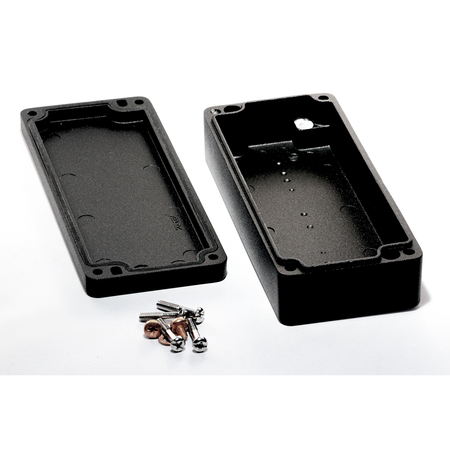 HAMMOND MFG. Diecast Aluminum Enclosure, NEMA 4X/6, 1590Z063, painted black textured 1590Z063BK